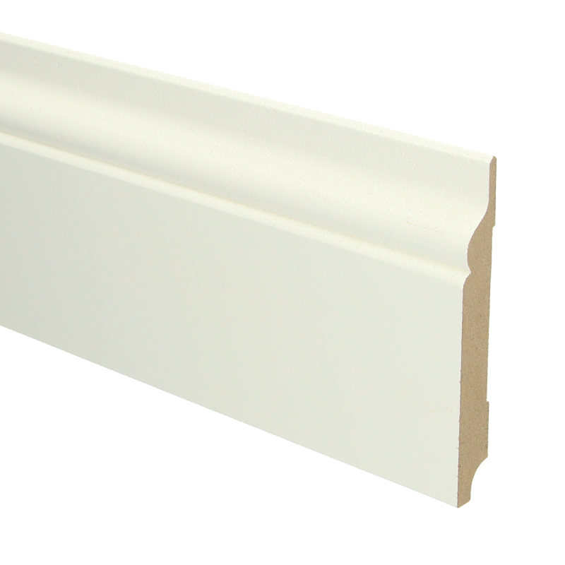 MDF Romantische Plint Wit Voorgelakt RAL 9010