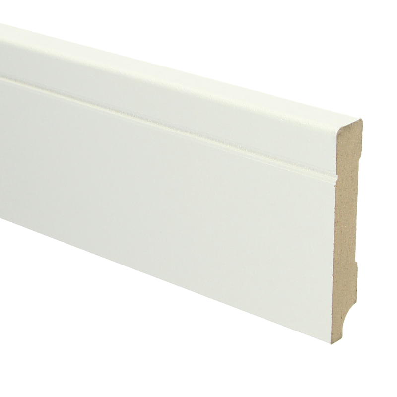 MDF Tijdloze Plint Wit Voorgelakt RAL 9010