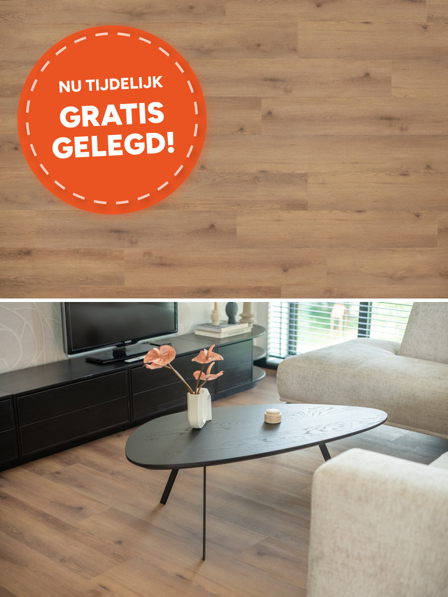 Floer Rechte Plank Natuur Niederhorn Nootbruin Klik PVC
