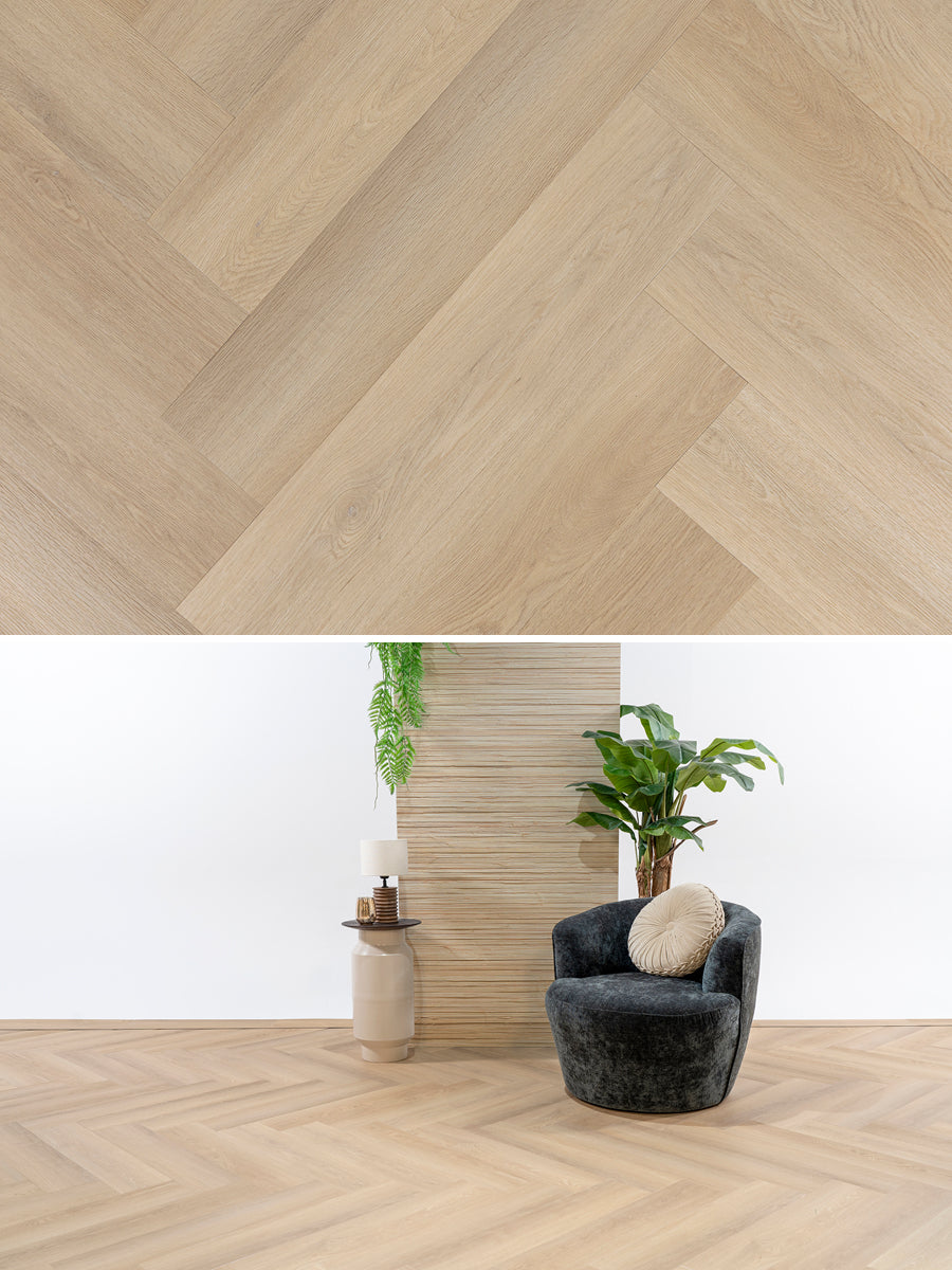 Asenta Serre Visgraat Natural Oak Plak PVC