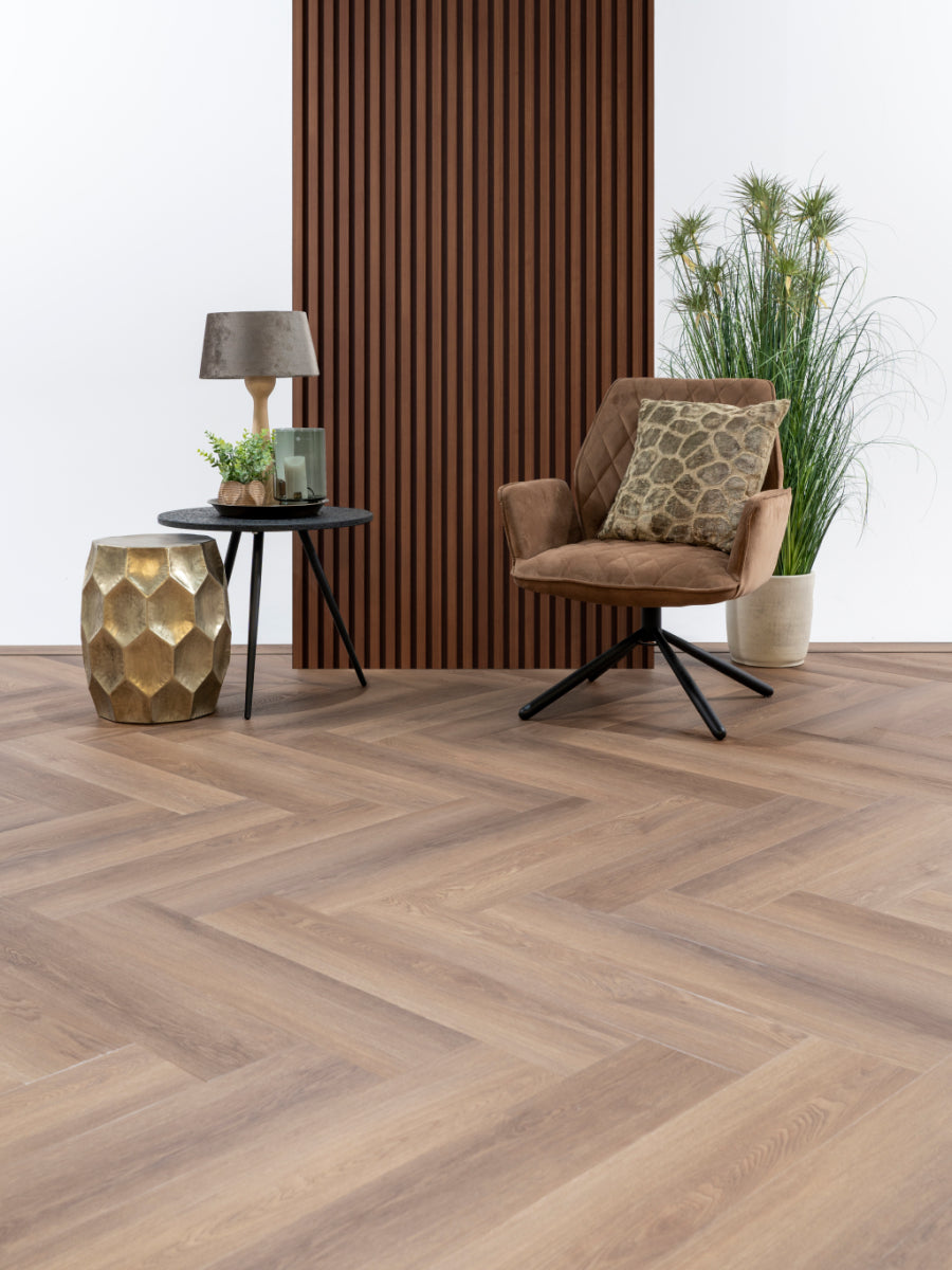 Asenta Serre Visgraat Roasted Oak Plak PVC