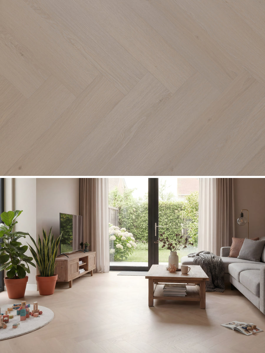 Asenta Vide Visgraat Beige Oak Plak PVC