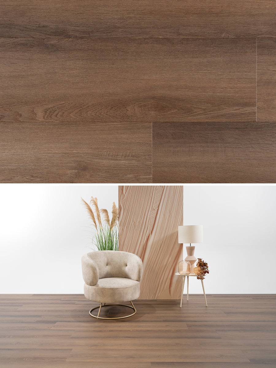 Asenta Serre Rechte Plank Brown Oak Plak PVC