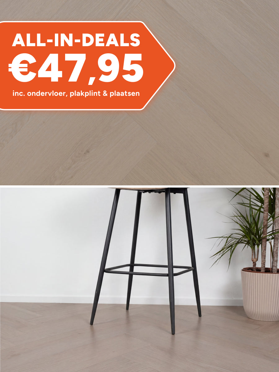 Asenta Vide Visgraat Beige Oak Klik PVC