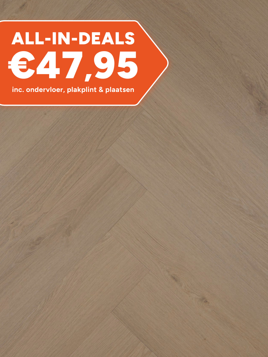 Asenta Vide Visgraat Natural Oak Klik PVC