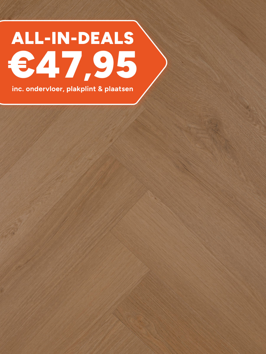 Asenta Vide Visgraat Warm Oak Klik PVC