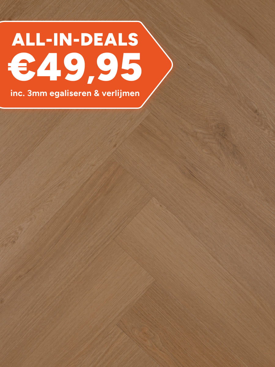 Asenta Vide Visgraat Warm Oak Plak PVC