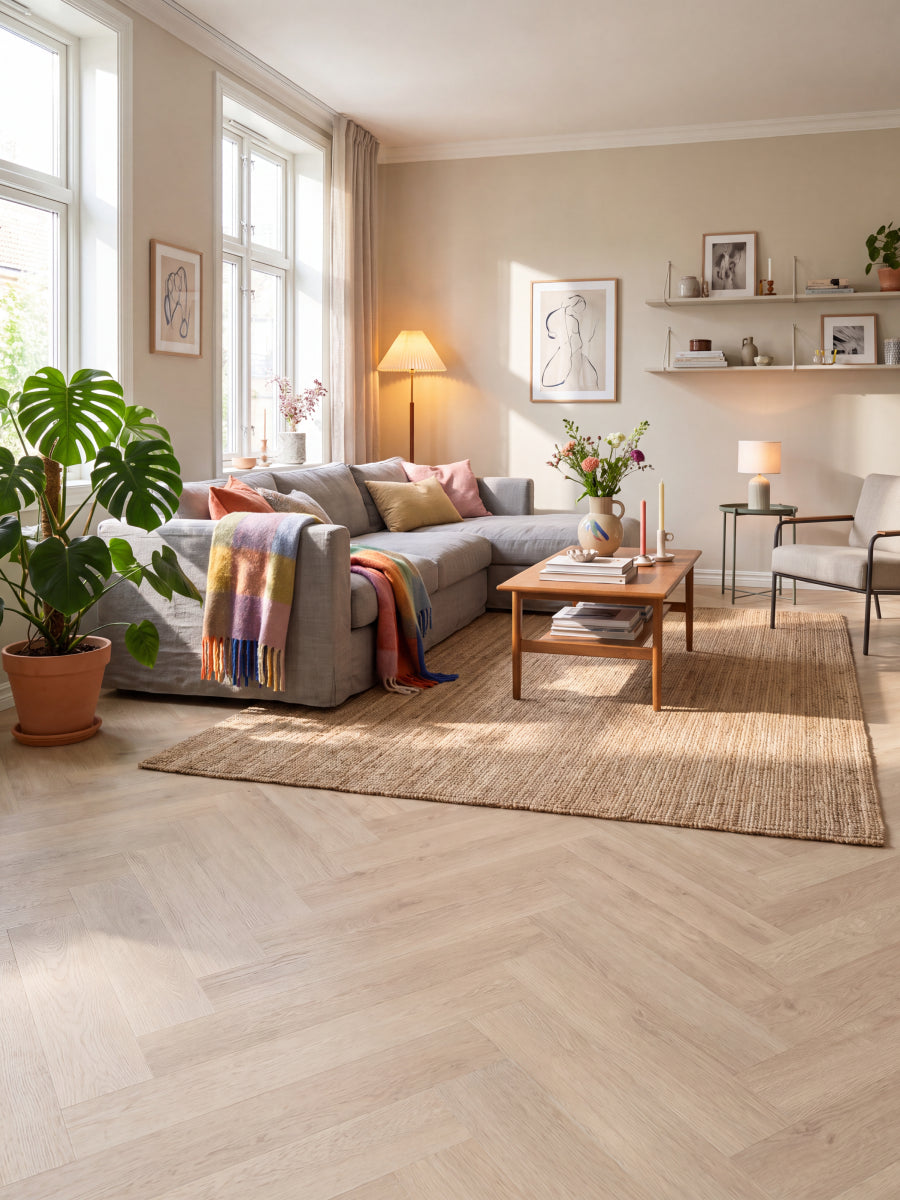 Asenta Loft Visgraat Beige Oak Klik PVC