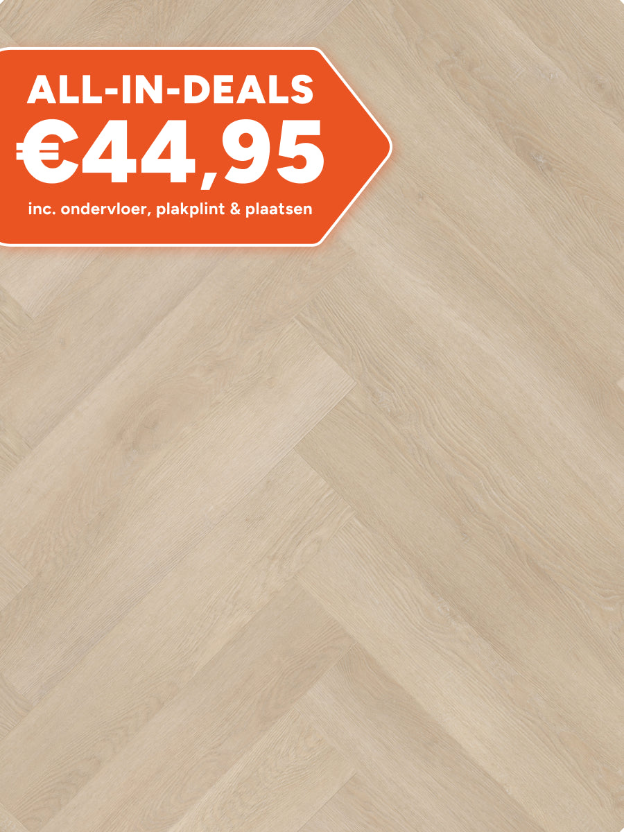 Asenta Loft Visgraat Beige Oak Klik PVC