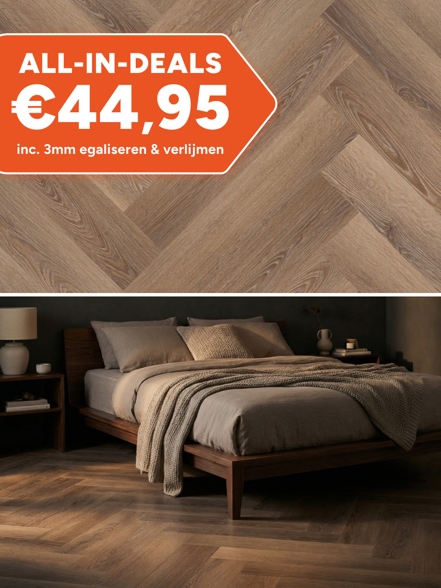 Asenta Loft Visgraat Brown Oak Plak PVC