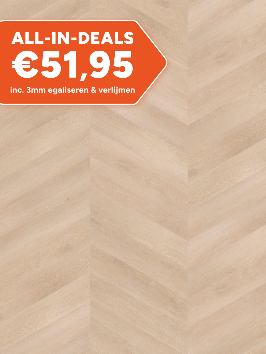 Asenta Loft Hongaarse Punt Beige Oak Plak PVC