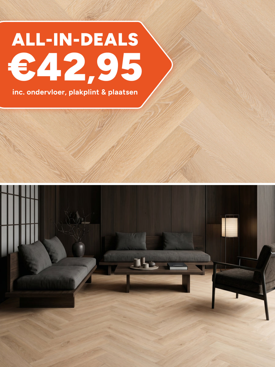 Asenta Loft Visgraat Natural Oak Klik PVC