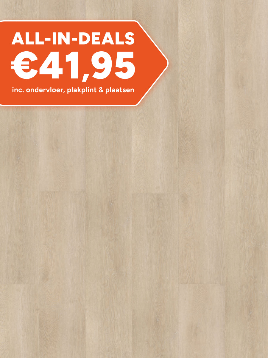 Asenta Loft Rechte Plank Beige Oak Klik PVC