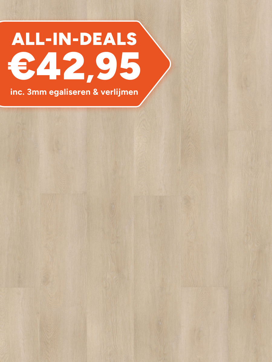 Asenta Loft Rechte Plank Beige Oak Plak PVC