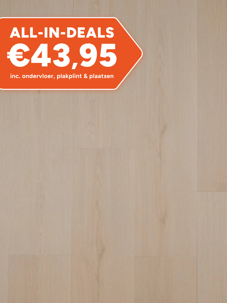 Asenta Vide Rechte Plank White Wash Beige Klik PVC
