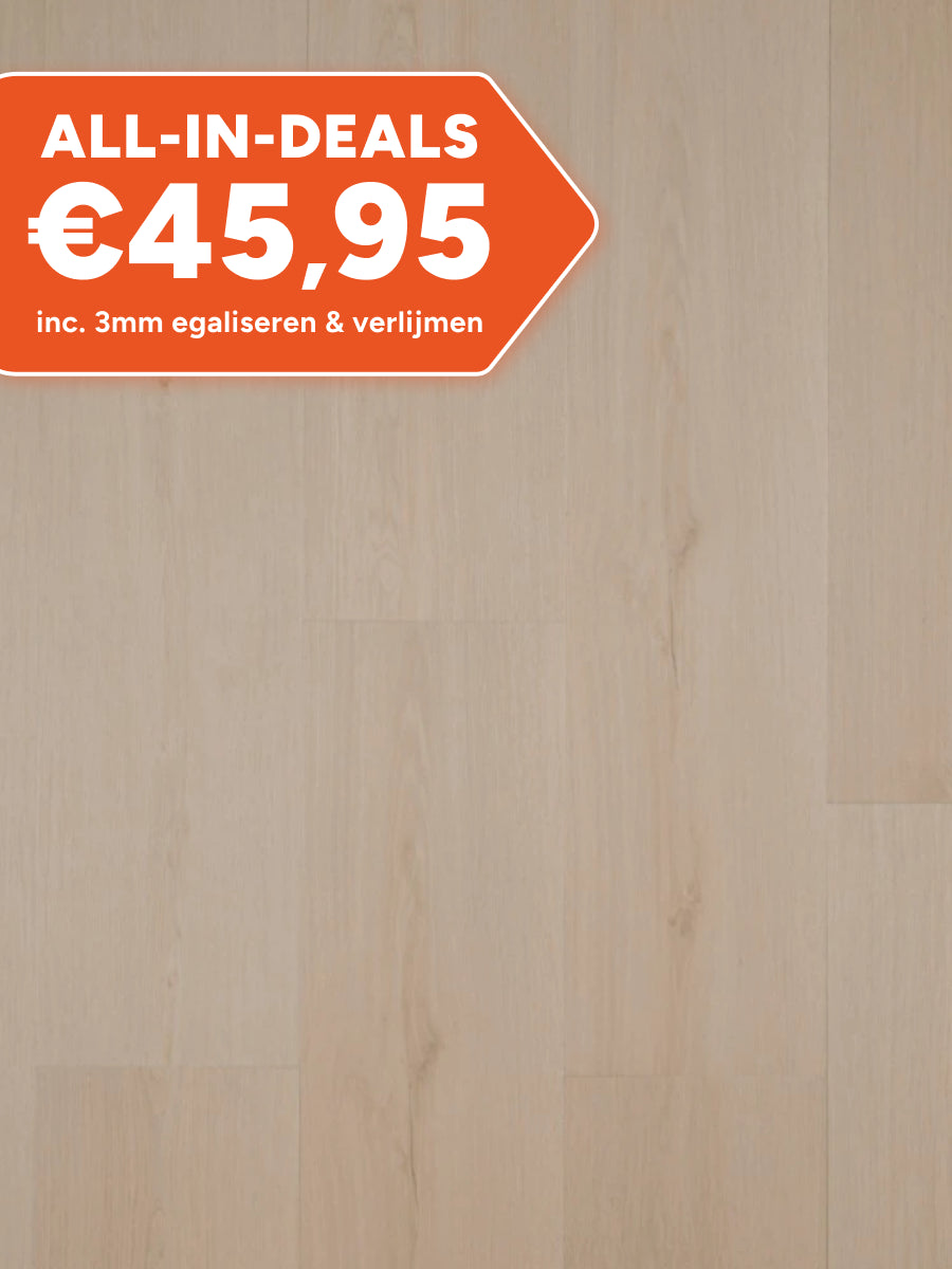 Asenta Vide Rechte Plank White Wash Beige Plak PVC