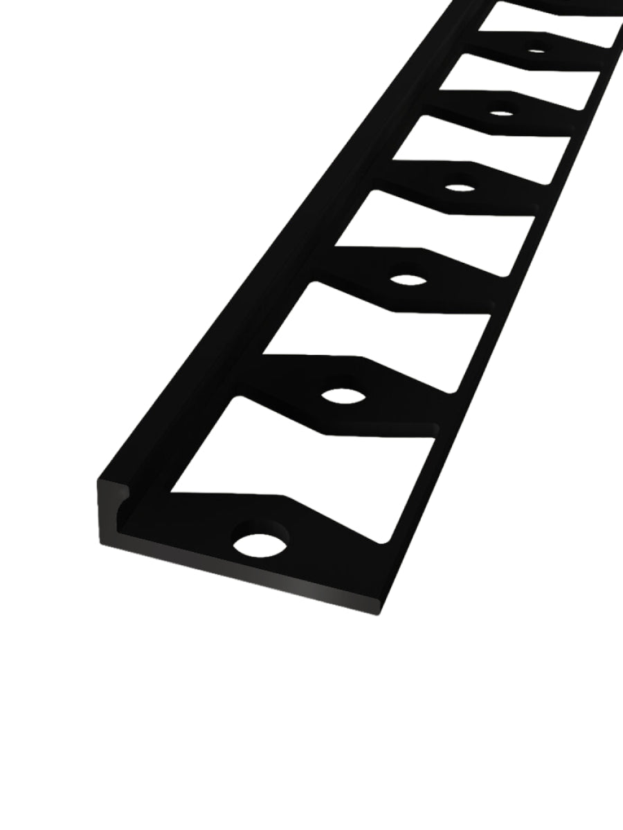 In-egaliseer Eindprofiel tot 4.5 mm PVC Zwart