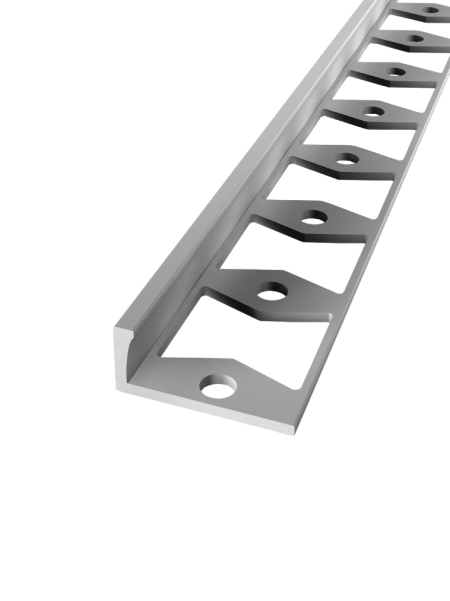 In-egaliseer Eindprofiel tot 6 mm PVC RVS