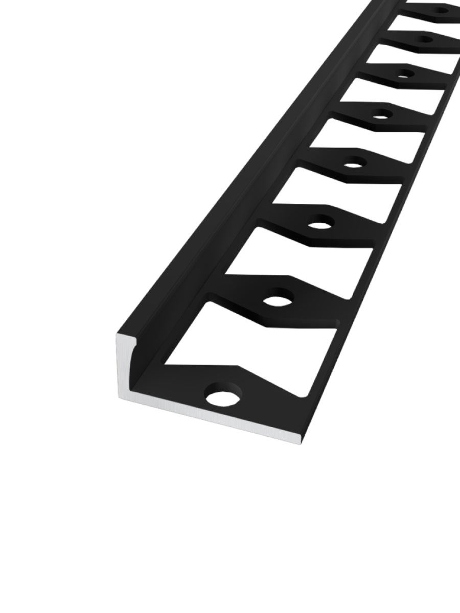 In-egaliseer Eindprofiel tot 6 mm PVC Zwart