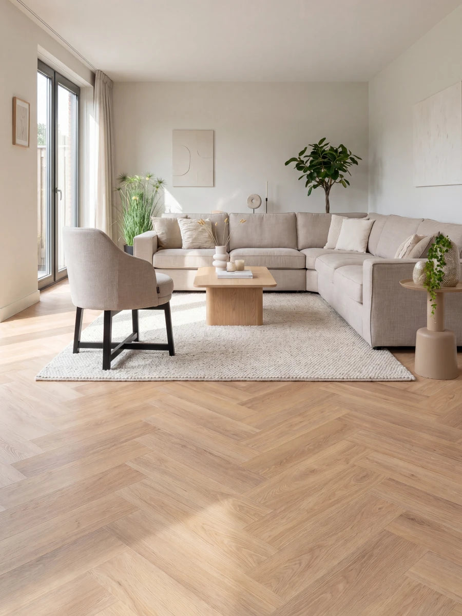 Asenta Serre Visgraat Light Oak Plak PVC