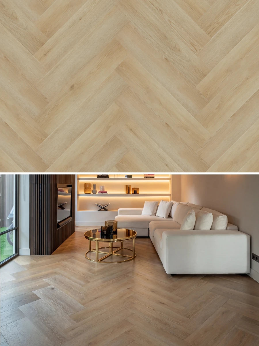 Asenta Loft Visgraat Sandy Oak Klik PVC