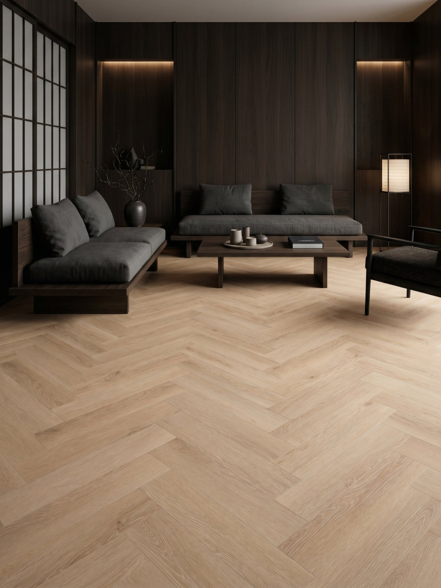 Asenta Loft Visgraat Natural Oak Klik PVC