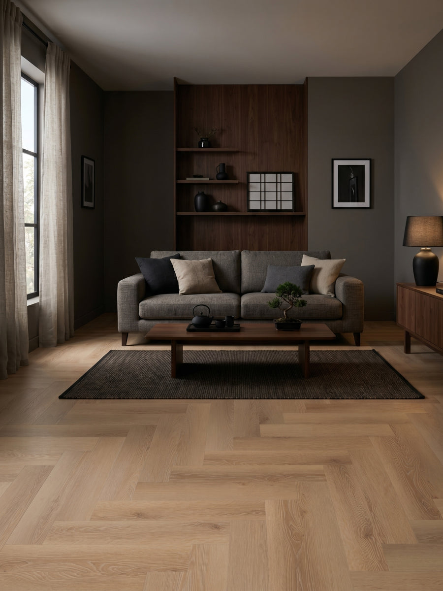 Asenta Loft Visgraat Natural Oak Klik PVC