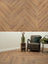 Floer Walvisgraat Narwal Nootbruin Klik PVC