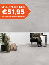 Floer Tegel Betonlook Lichtgrijs Klik PVC