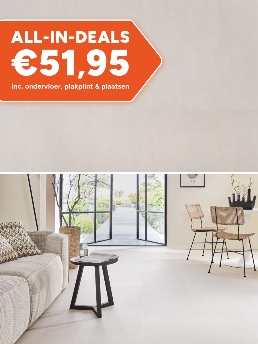 Floer Tegel Betonlook Zand Klik PVC