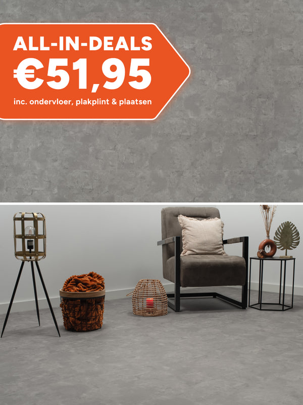 Floer Betonlook Grijs PVC