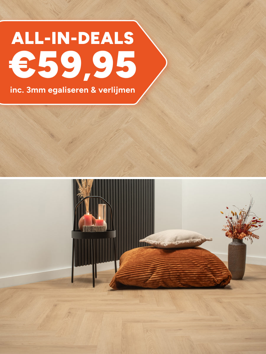 Floer Visgraat Natuur Eiken Plak PVC