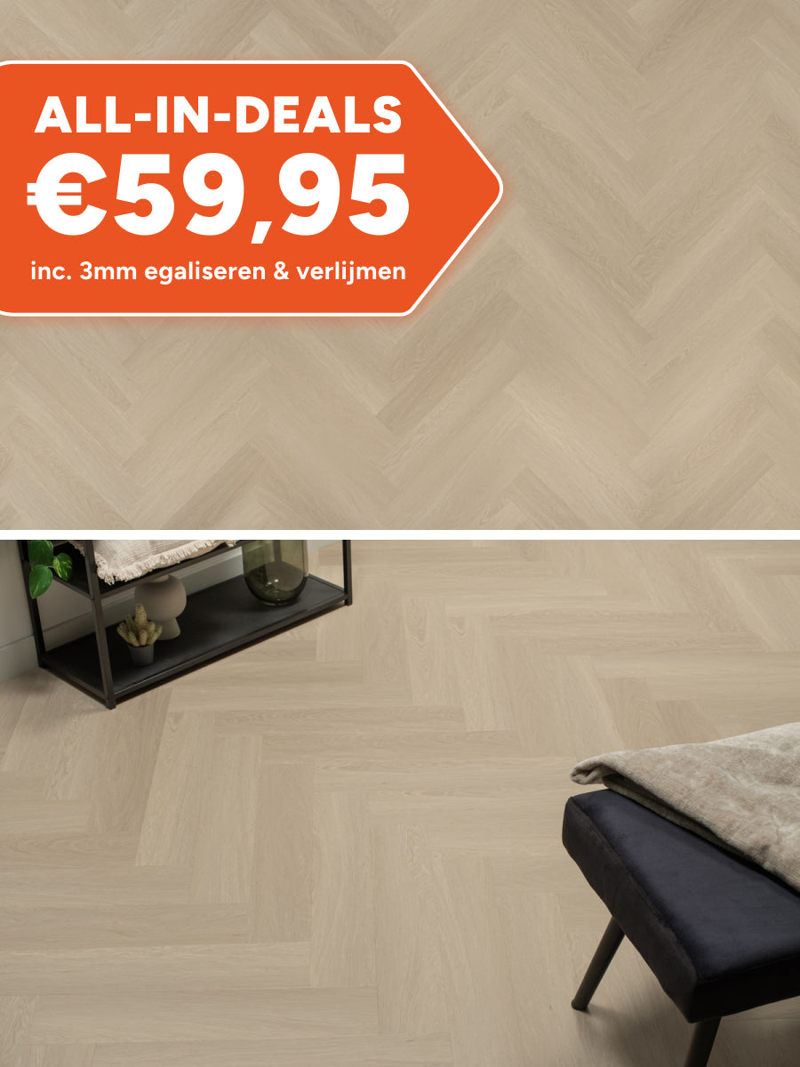 Floer Visgraat Beige Eiken Plak PVC