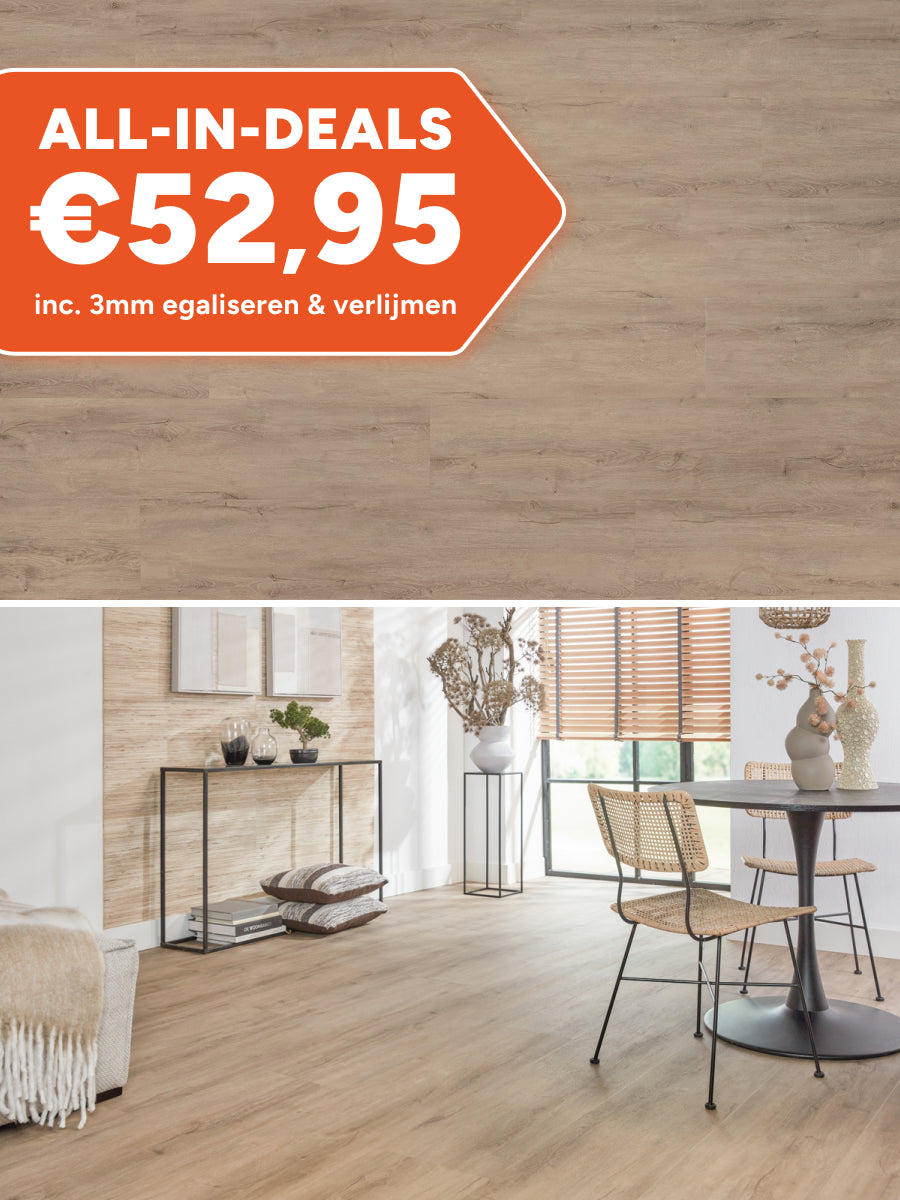 Floer Rechte Plank Landhuis Grijze Eik Plak PVC