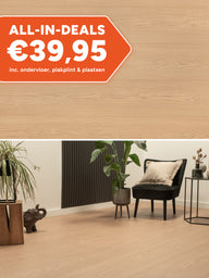 Floer Rechte Plank Landhuis Lichtbruine Eik Hybride Laminaat