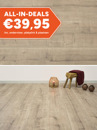 Floer Rechte Plank Landhuis Warmgrijze Eik Hybride Laminaat
