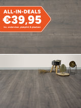 Floer Rechte Plank Landhuis Diepbruine Eik Hybride Laminaat