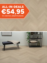 Floer Visgraat Beige Eiken Klik PVC