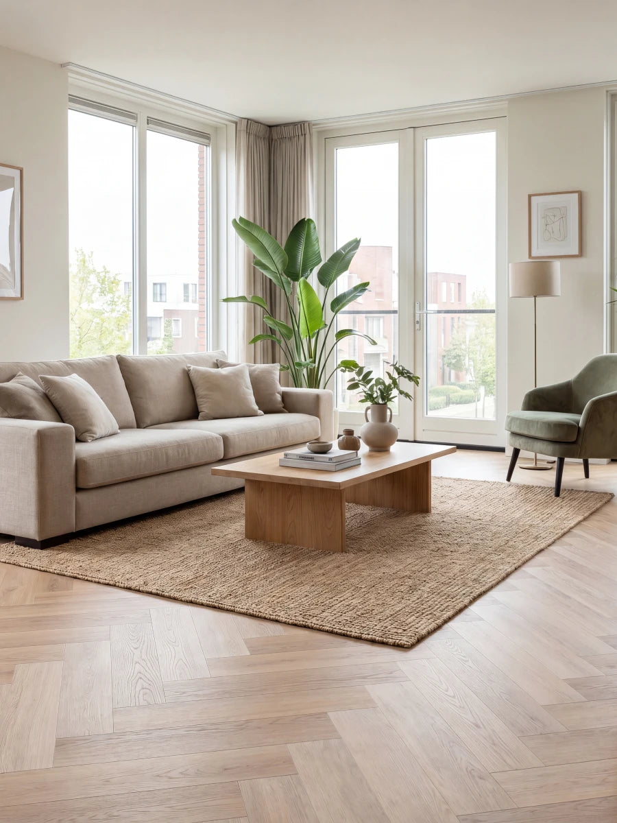 Asenta Serre Visgraat Beige Oak Plak PVC