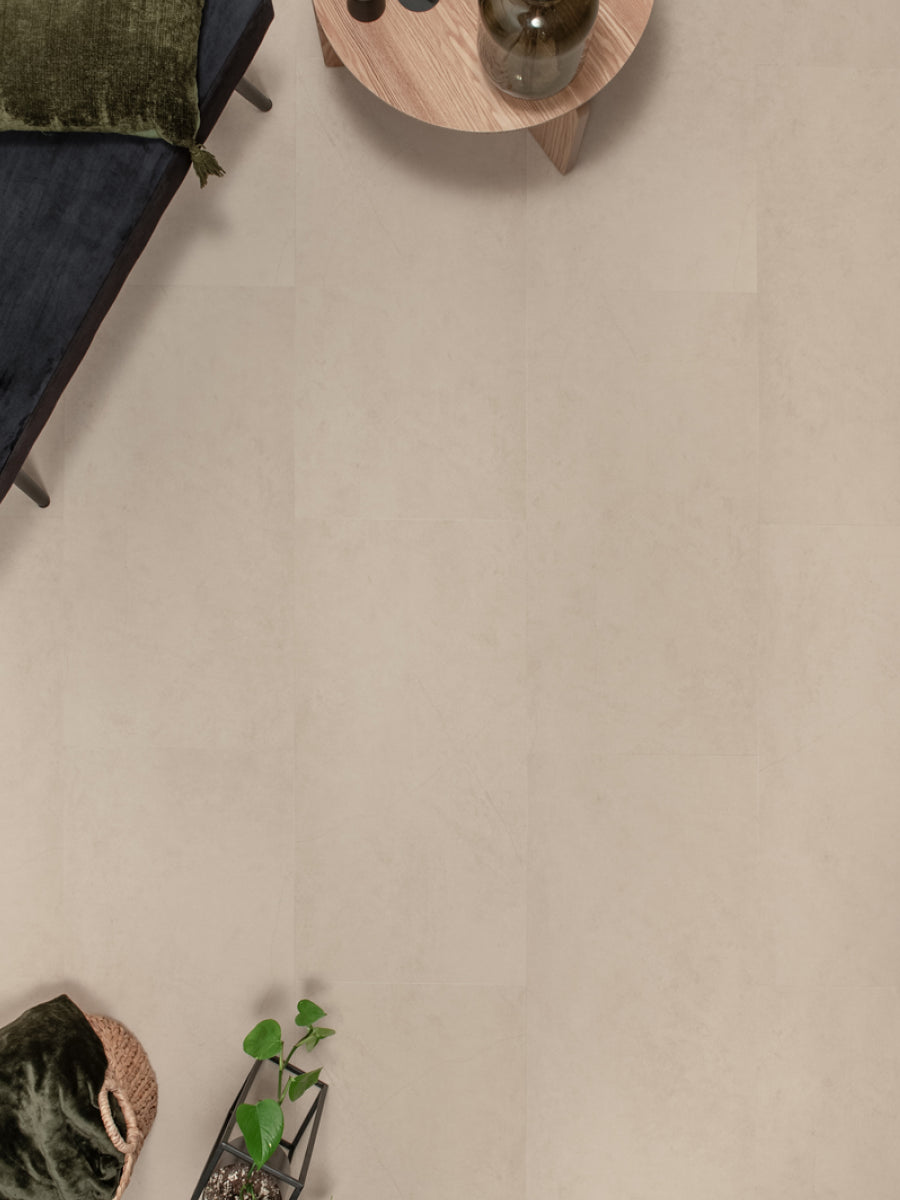 Floer Tegel Betonlook Beige Klik PVC