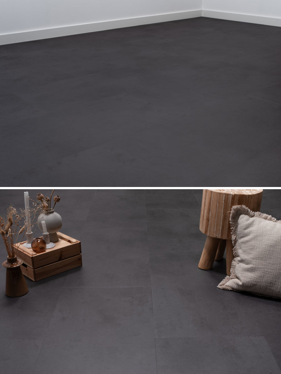 Floer Tegel Betonlook Zwart Plak PVC