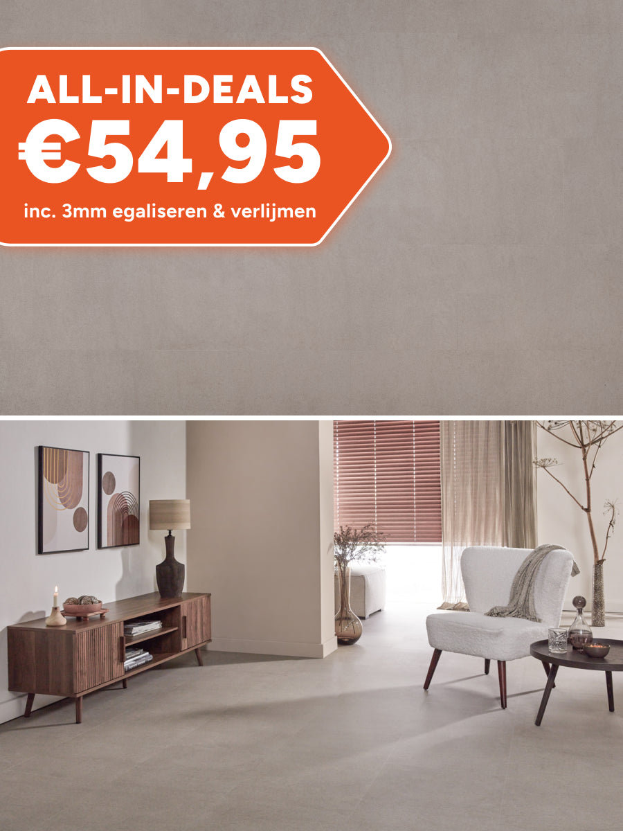 Floer Tegel Betonlook Greige Plak PVC