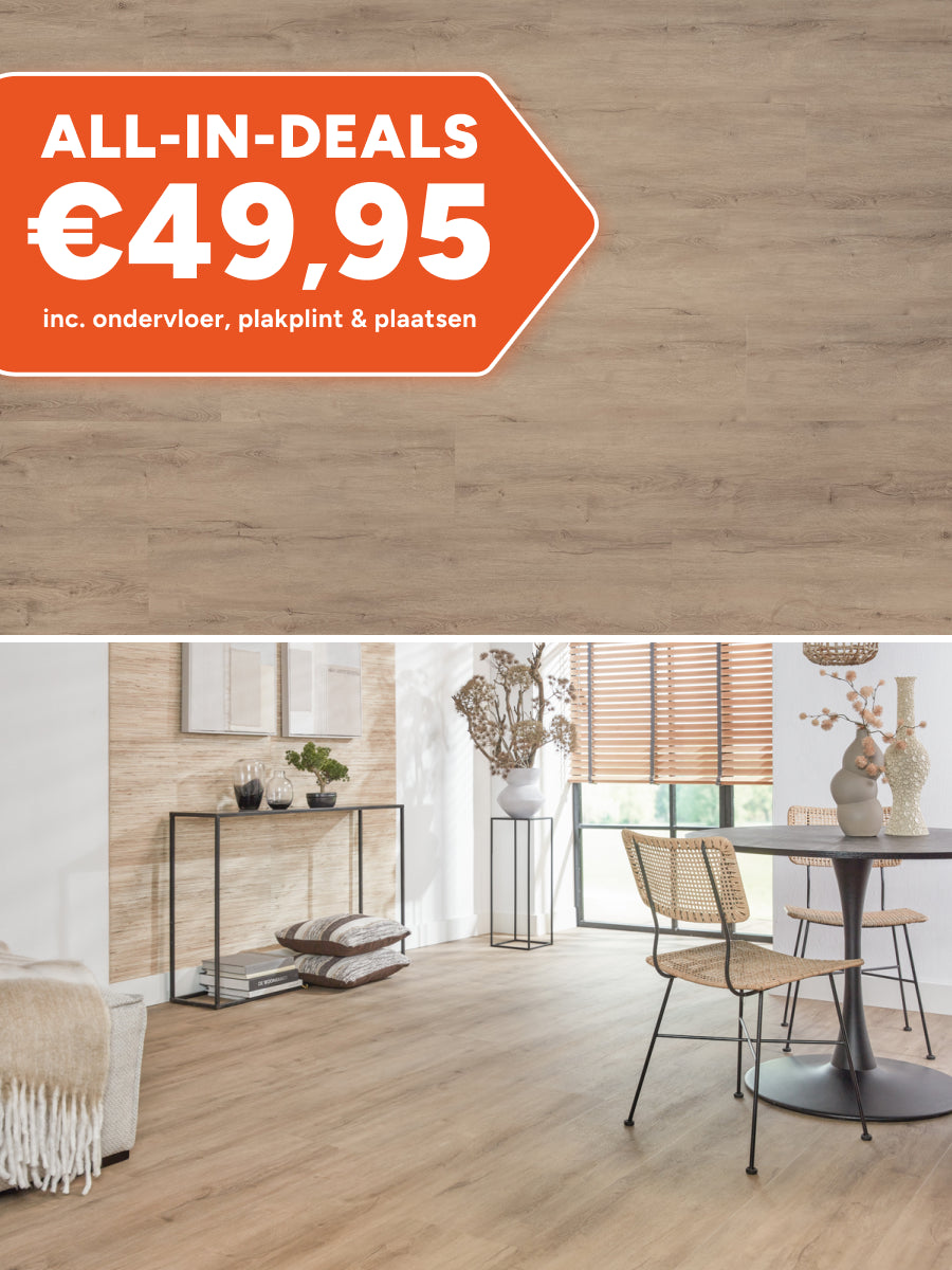 Floer Rechte Plank Landhuis Grijze Eik Klik PVC
