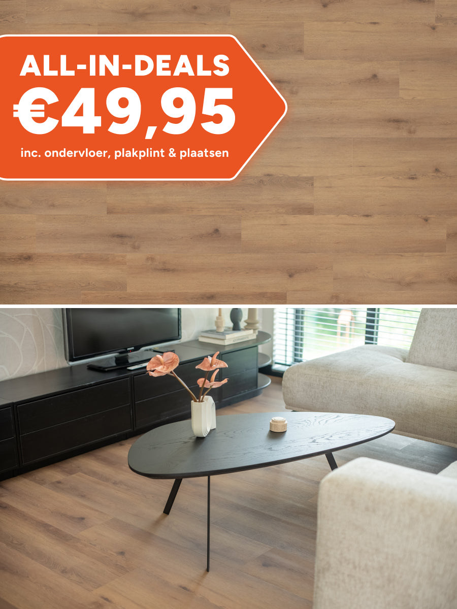 Floer Rechte Plank Natuur Niederhorn Nootbruin Klik PVC