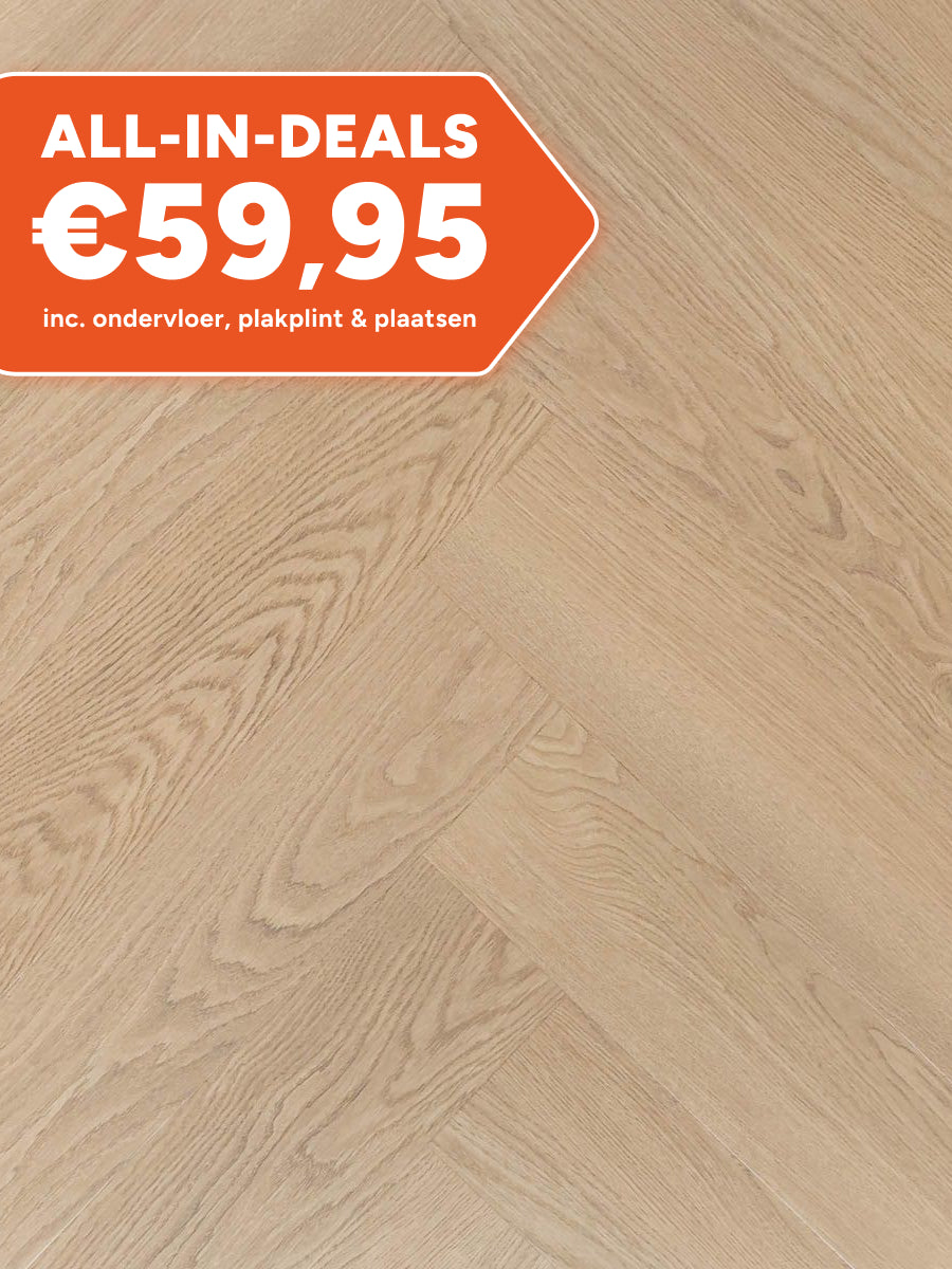 Douwes Dekker Visgraat Aardbei Klik PVC