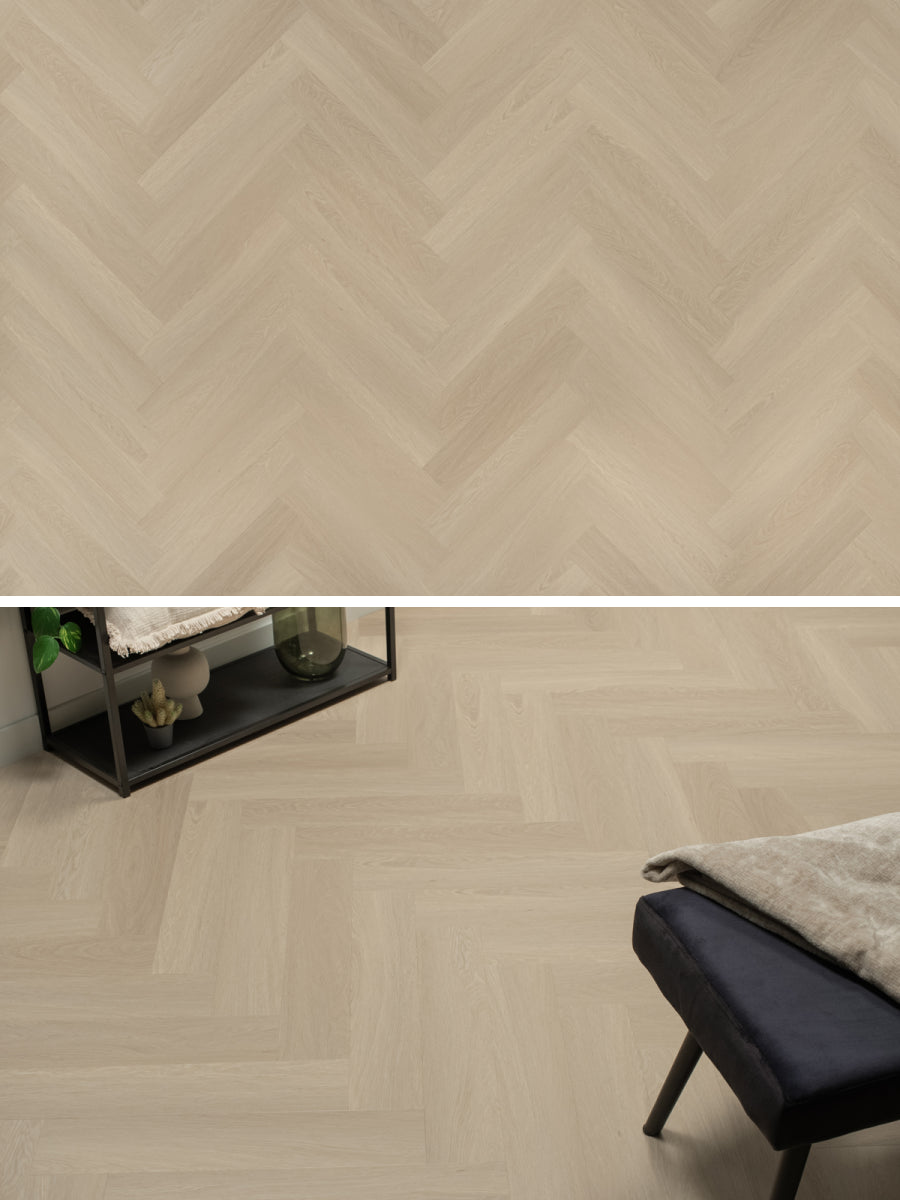 Floer Visgraat Beige Eiken Plak PVC