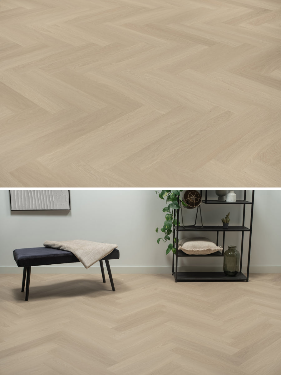Floer Visgraat Beige Eiken Plak PVC