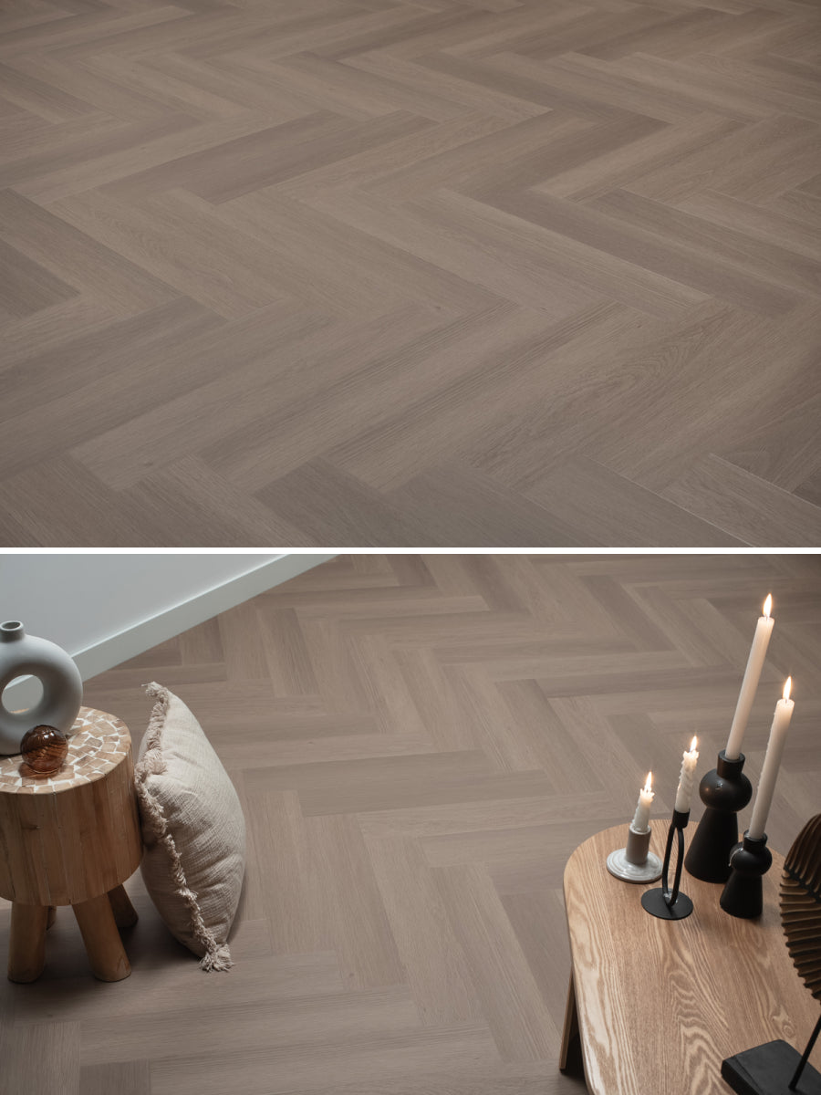 Floer Visgraat Greige Eiken Plak PVC