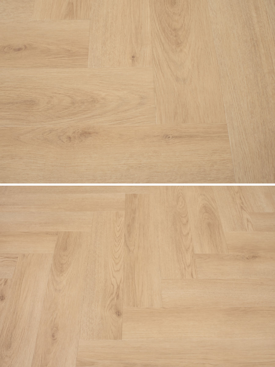Floer Visgraat Natuur Eiken Klik PVC
