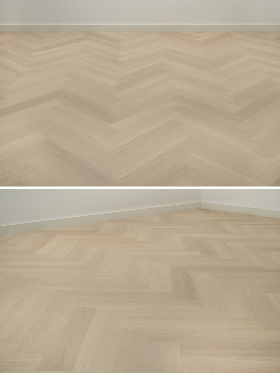 Floer Visgraat Beige Eiken Klik PVC